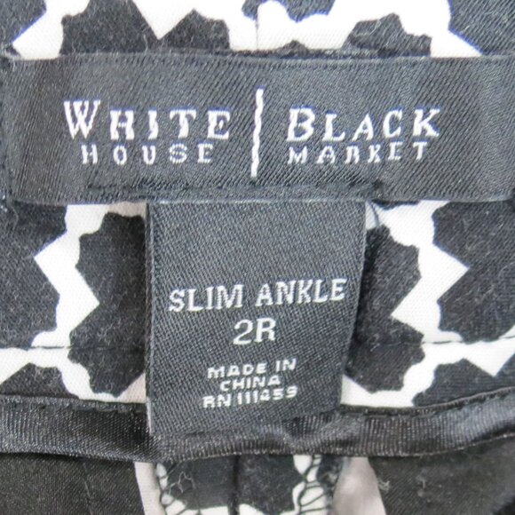 White House Black Market Geometric Design Skinny Pants - Picture 7 of 7